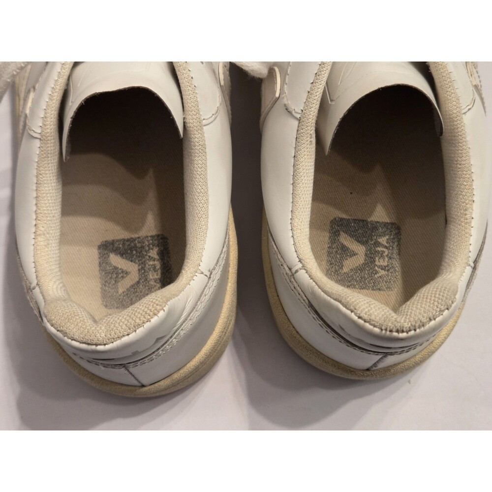 Veja White Leather Low Top Sneakers Women's Size US6 /EU37 Casual Minimalist - Picture 8 of 10